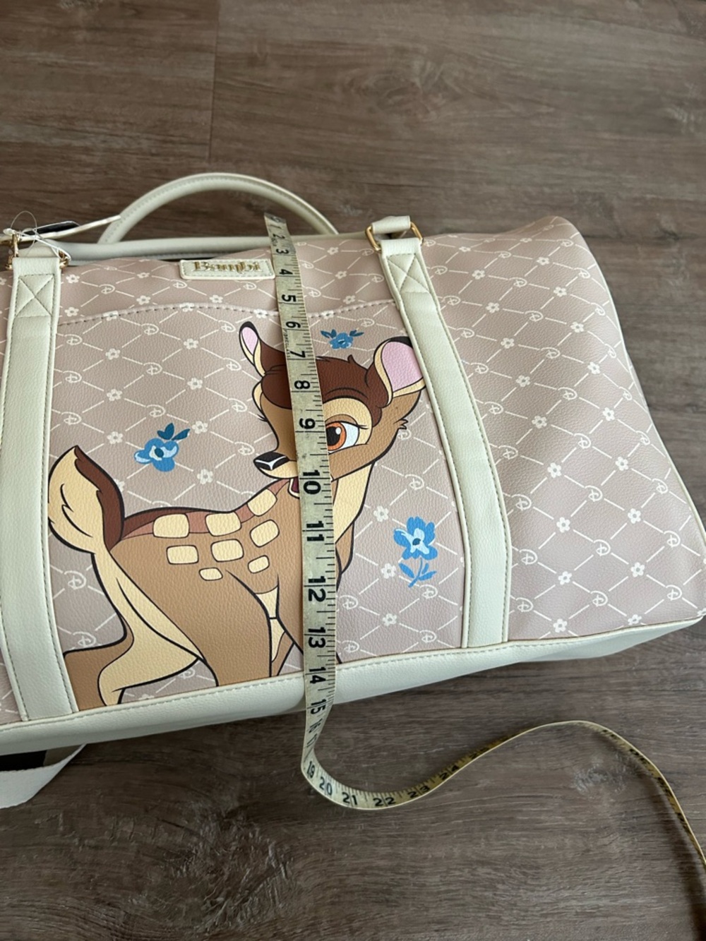 Bambi NWT DISNEY Beige Satchel Bag with Strap - Picture 5 of 5